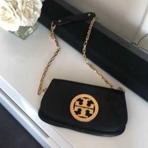 Tory Burch Logo Clutch with Removable Chain